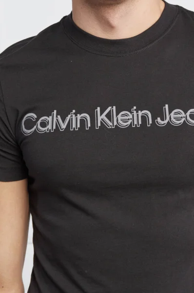 T-shirt INSTITUTIONAL | Slim Fit CALVIN KLEIN JEANS czarny