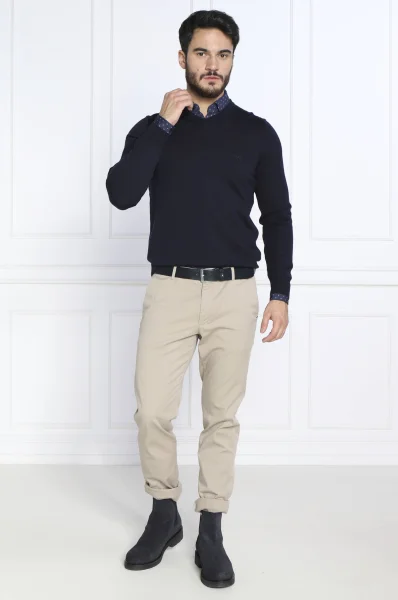 woolen sweater baram-l | regular fit BOSS BLACK navy blue