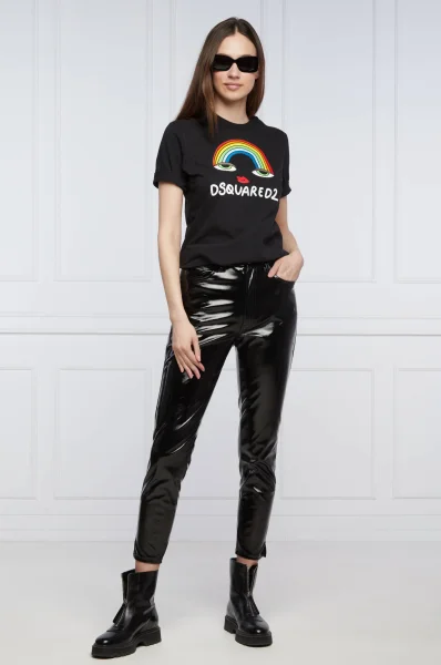 T-shirt Rainbow Renny | Regular Fit Dsquared2 czarny