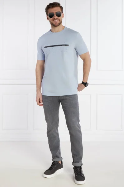 T-shirt Tee 4 | Regular Fit | stretch BOSS GREEN błękitny