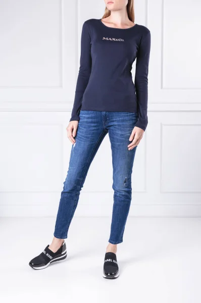 Blouse | Slim Fit MAX&Co. navy blue