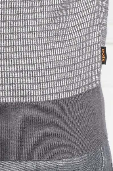 Sweter Abovemo | Regular Fit | z dodatkiem kaszmiru BOSS ORANGE szary