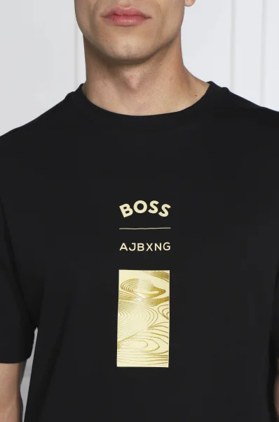 футболка boss x ajbxng | regular fit BOSS GREEN чорний