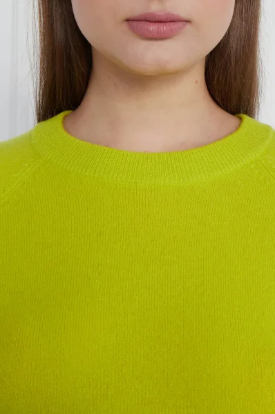 Kaszmirowy sweter | Regular Fit Samsøe Samsøe limonkowy