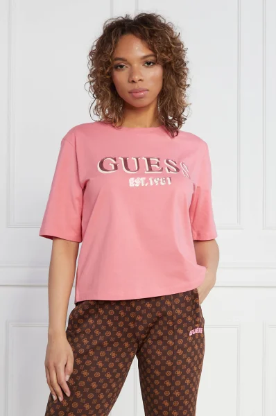T-shirt BEULAH BOXY | Regular Fit GUESS ACTIVE różowy