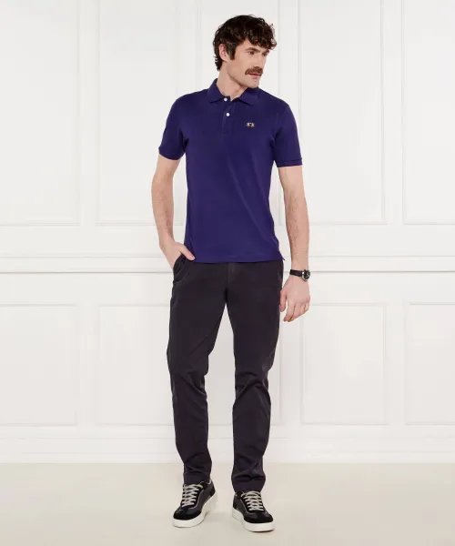 Поло La Martina | фіолетовий Slim Fit stretch pique MAP002 PK001