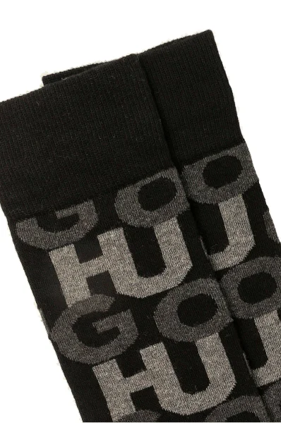 шкарпетки logo allover Hugo Bodywear чорний