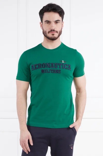 T-shirt | Regular Fit Aeronautica Militare zielony