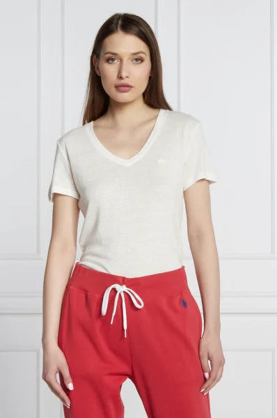 Linen t-shirt | Slim Fit Lacoste 	off white	