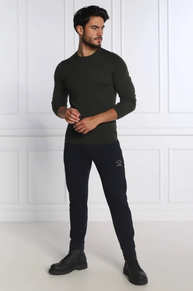 Wełniany sweter | Regular Fit Calvin Klein zielony