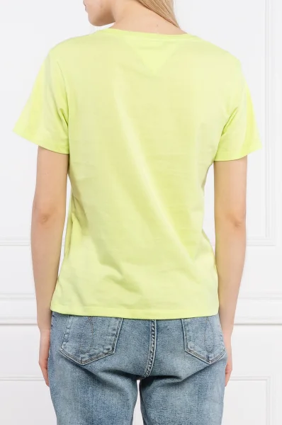 футболка | slim fit Tommy Jeans лимоновий