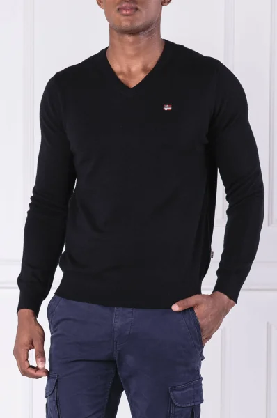 Wełniany sweter | Regular Fit Napapijri czarny