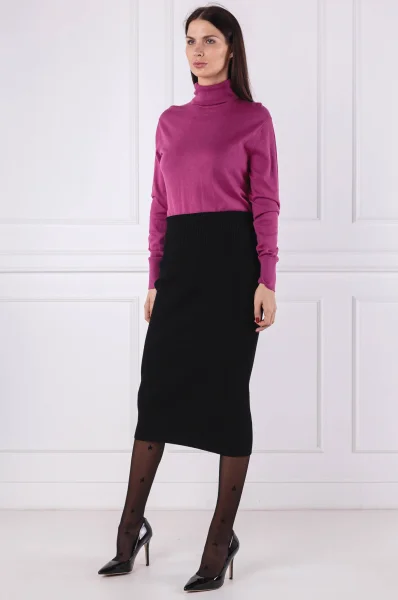 Skirt RIB LONG PENCIL SKIR Calvin Klein black