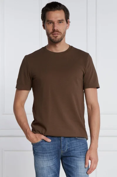 T-shirt Tiburt | Regular Fit BOSS BLACK brązowy