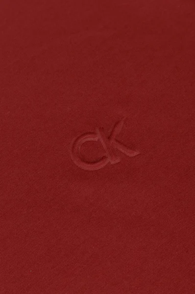 T-shirt Jari embossed | Regular Fit Calvin Klein bordowy