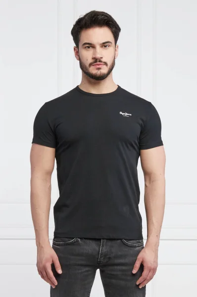 T-shirt | Slim Fit Pepe Jeans London czarny