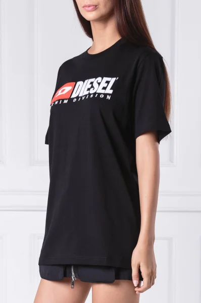 T-shirt T-JUST-DIVISION-FL | Loose fit Diesel czarny