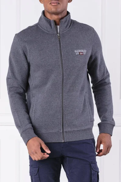 Sweatshirt BERTHOW LOGO FULL | Regular Fit Napapijri gray