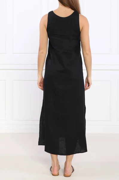 Лляна сукня DKNY чорний