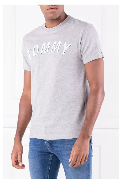 T-shirt TJM OUTLINE LOGO TEE | Regular Fit Tommy Jeans popielaty