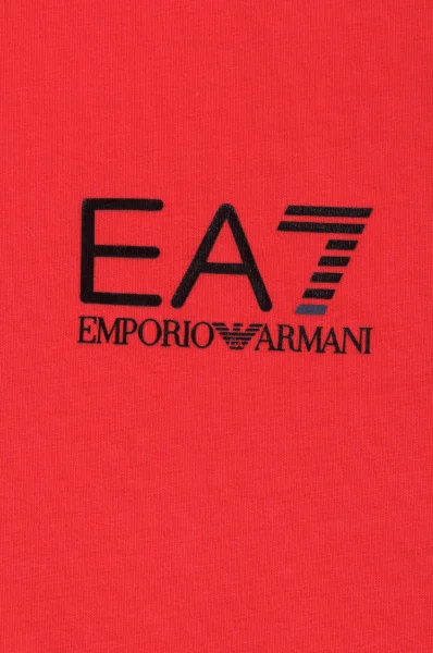 T-shirt EA7 czerwony