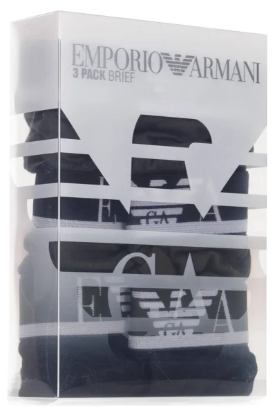 Slipy 3 - pack Emporio Armani granatowy
