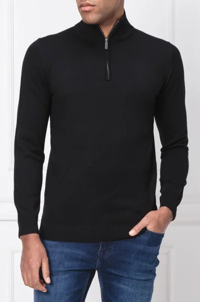 Wełniany sweter TROYER | Regular Fit Karl Lagerfeld czarny
