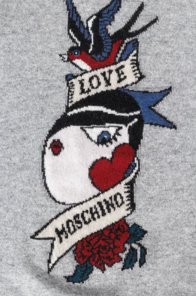 Sweter Love Moschino szary