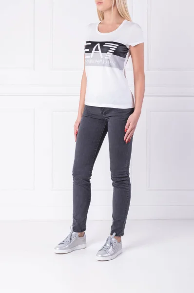 T-shirt | Slim Fit EA7 biały