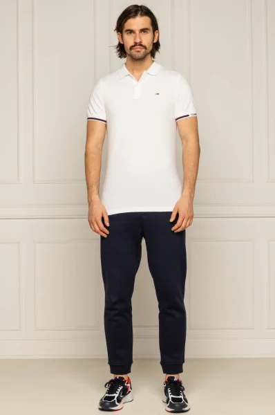 Polo | Slim Fit | pique Tommy Jeans biały