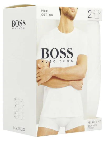 T-shirt 2-pack RN 2P | Relaxed fit BOSS BLACK white
