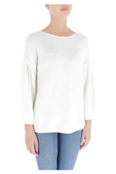 Sweater Westona | Loose fit | with addition of silk BOSS ORANGE white