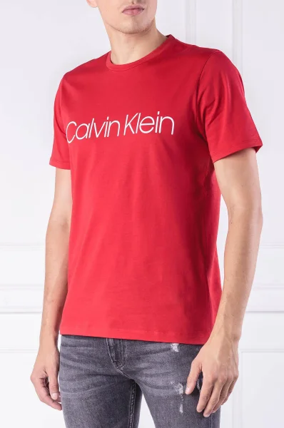 T-shirt FRONT LOGO | Regular Fit Calvin Klein czerwony