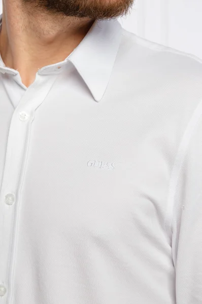 Shirt SUNSET | Slim Fit | pique GUESS white
