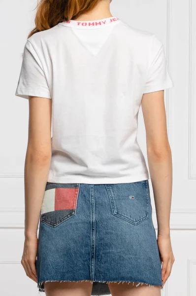 T-shirt BRANDED | Cropped Fit Tommy Jeans biały