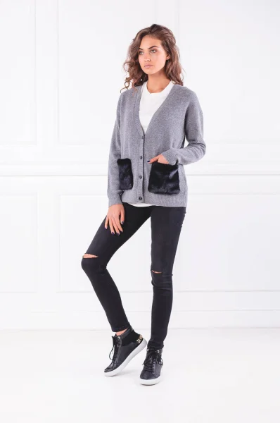 Wool cardigan VALENTIA | Relaxed fit | with addition of cashmere Tommy Hilfiger gray