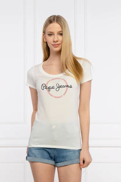T-shirt BLANCHE | Regular Fit Pepe Jeans London biały