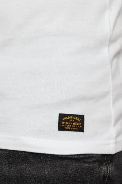 T-shirt CAMO | Slim Fit Superdry biały