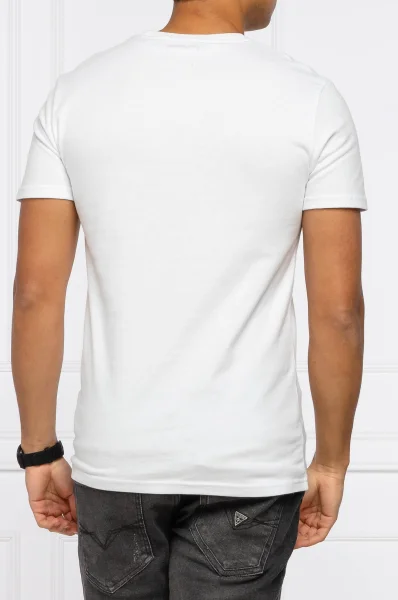 T-shirt CAMO | Slim Fit Superdry biały