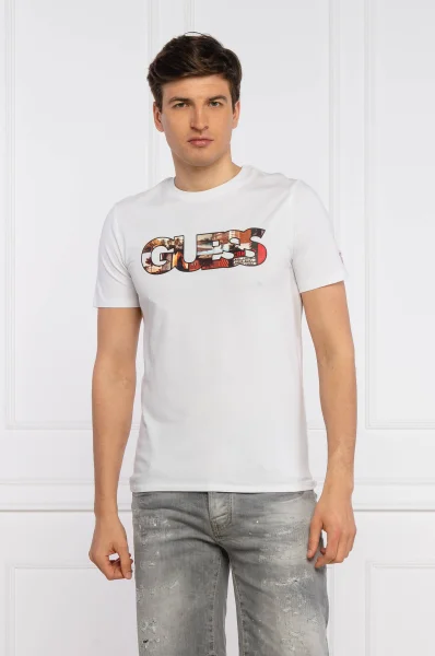 T-shirt PHOTOSHOW CN SS TEE | Slim Fit GUESS biały