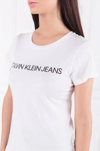 T-shirt CORE INSTITUTIONAL | Regular Fit CALVIN KLEIN JEANS white