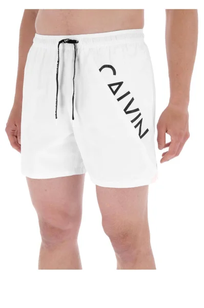 Szorty kąpielowe Core Diagonal | Regular Fit Calvin Klein Swimwear biały