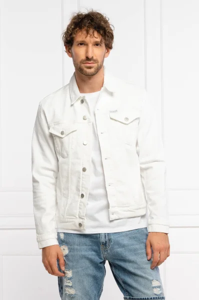 Kurtka jeansowa | Regular Fit CALVIN KLEIN JEANS biały