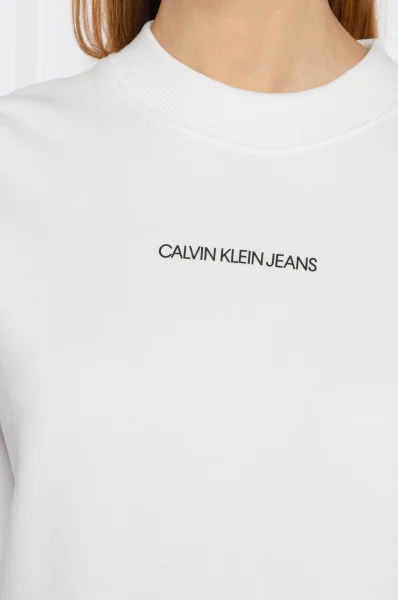 худі monogram | cropped fit CALVIN KLEIN JEANS білий