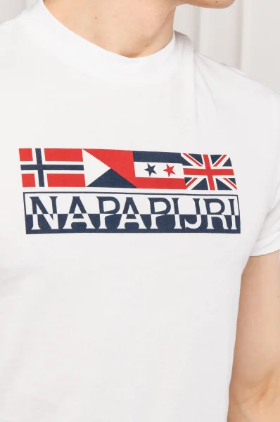 T-shirt SIDHI | Regular Fit Napapijri biały