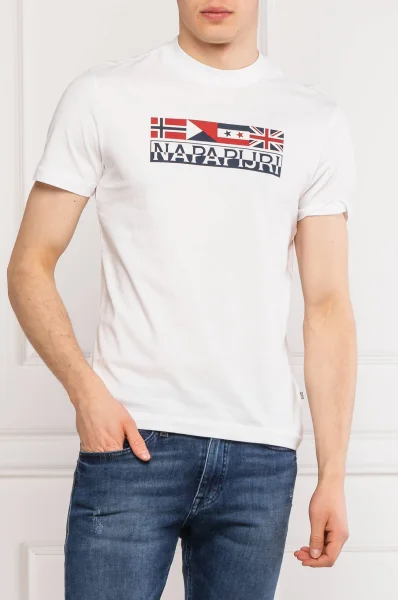 T-shirt SIDHI | Regular Fit Napapijri biały