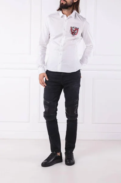 Koszula EASY | Extra slim fit Versace Jeans biały
