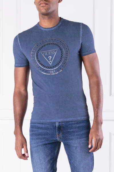 T-shirt | Extra slim fit GUESS niebieski