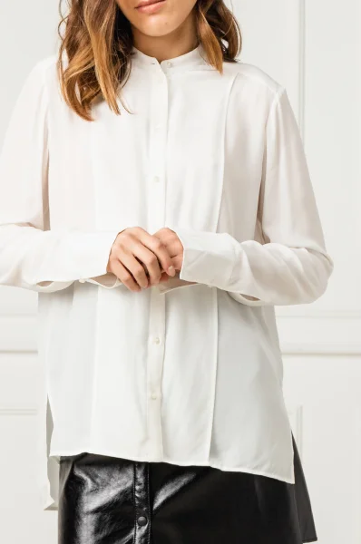 Jedwabna bluzka Bosalera | Regular Fit BOSS BLACK biały