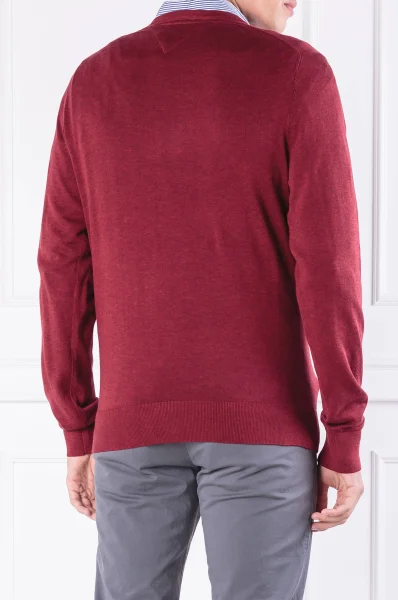 Sweater | Regular Fit | with addition of silk Tommy Hilfiger claret